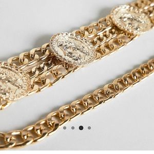 ASOS DESIGN coin multi chain waist and hip belt